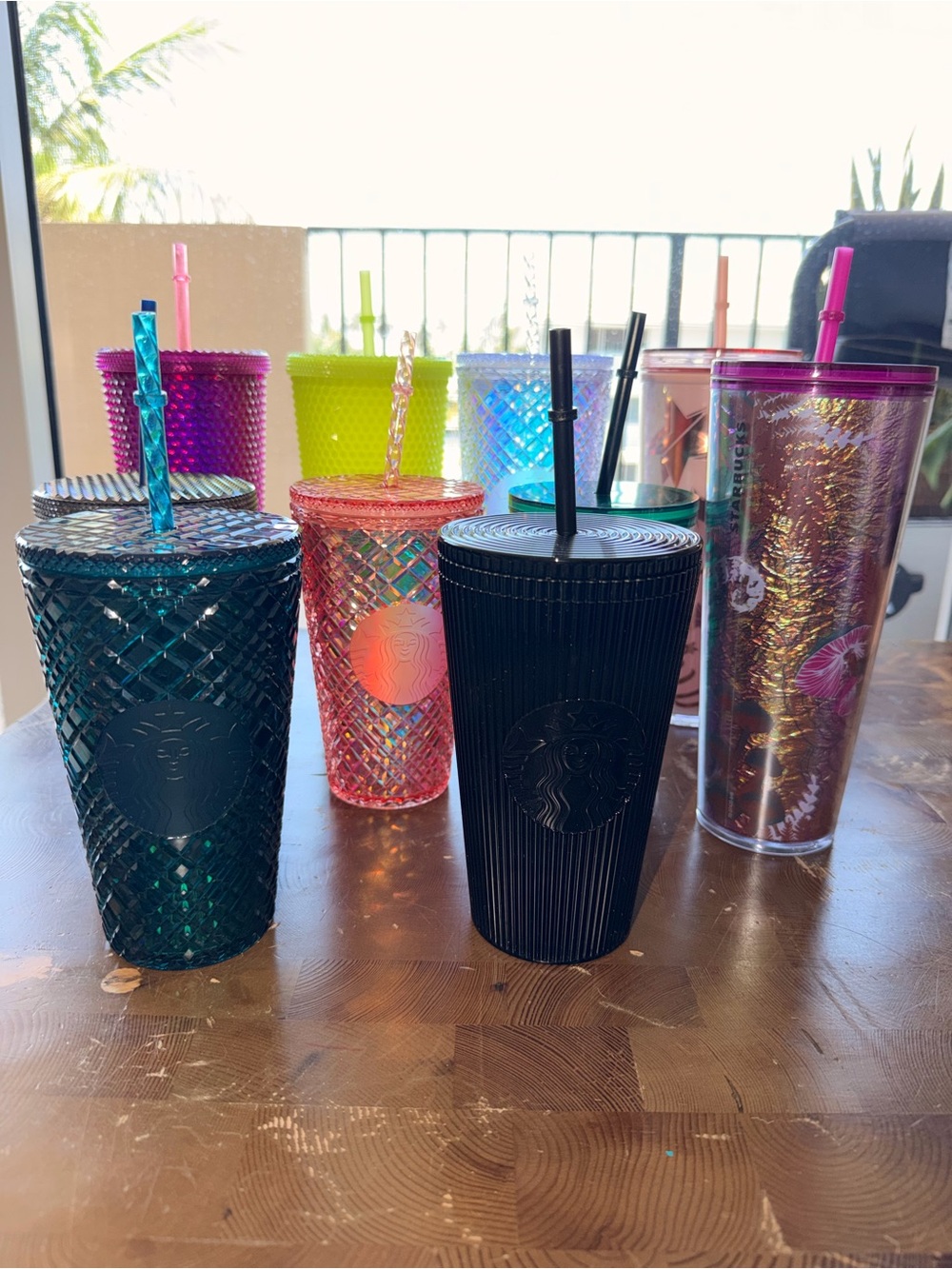 Starbucks Multicolor Reusable Studded & Textured Cups 24oz & 16oz